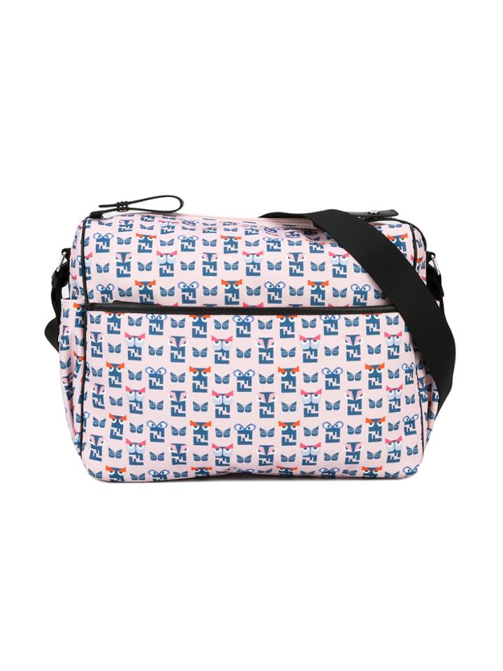 Fendi Kids Owl Print Changing Bag - Pink & Purple