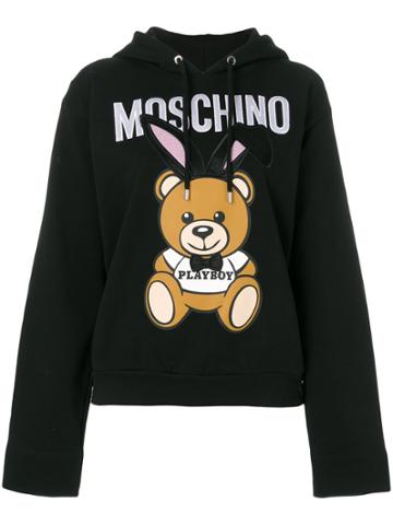 Moschino Playboy Teddy Hoodie - Black