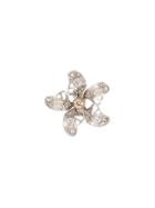 Lanvin Crystal-embellished Flower Earring - Metallic