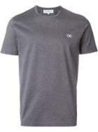 Salvatore Ferragamo Round Neck T-shirt, Men's, Size: Xl, Grey, Cotton