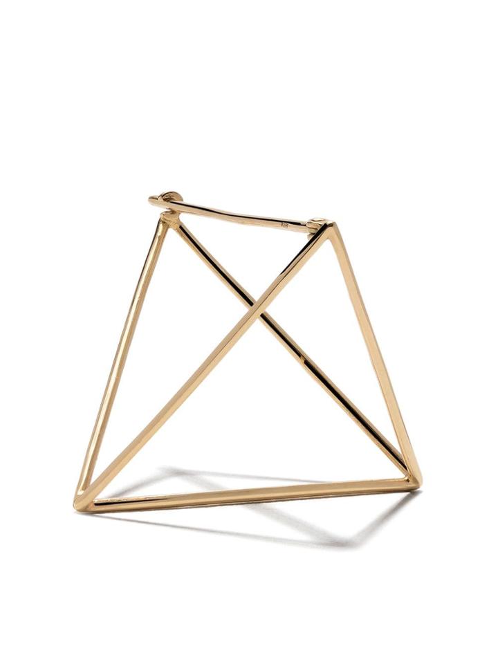 Shihara 18kt Yellow Gold 3d 30mm Triangle Earring