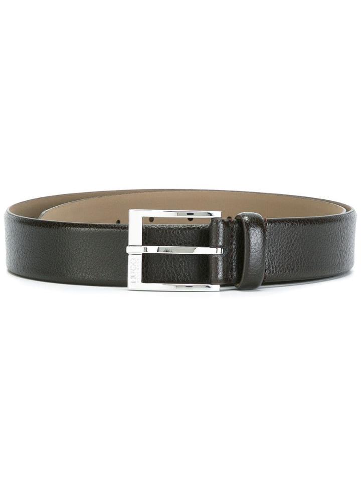 Boss Hugo Boss Silver-tone Square Buckle Belt - Brown