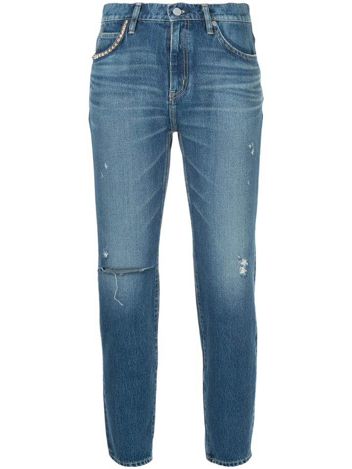 Hysteric Glamour Distressed Slim Fit Jeans - Blue