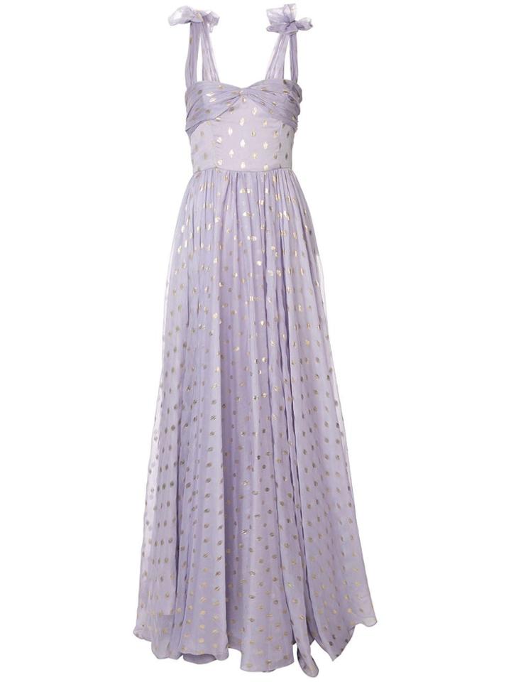 Bambah Eva Polka-dot Gown - Purple