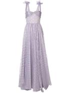 Bambah Eva Polka-dot Gown - Purple