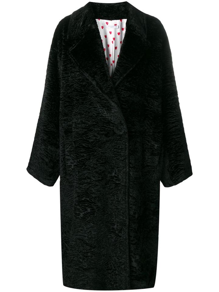 Vivetta Oversized Mid-length Coat - Black