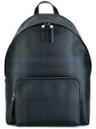Burberry Checked Backpack - Blue