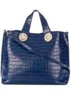 Versace Jeans Mock Croc Tote - Blue