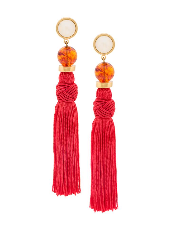 Lizzie Fortunato Jewels Jambo Tassel Earrings - Red