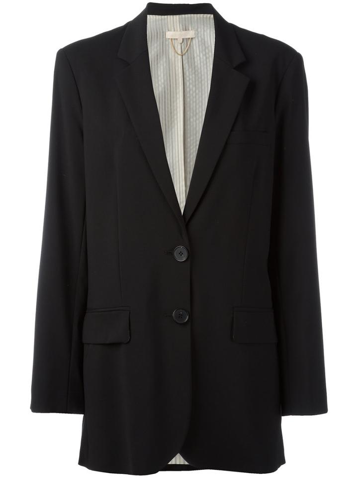 Vanessa Bruno - Long Blazer - Women - Spandex/elastane/acetate/viscose/wool - 40, Women's, Black, Spandex/elastane/acetate/viscose/wool