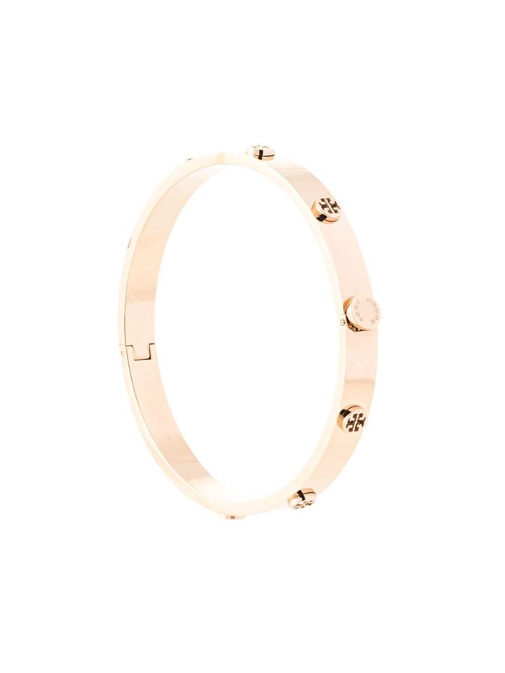 Tory Burch Logo Stud Hinge Bracelet - Gold