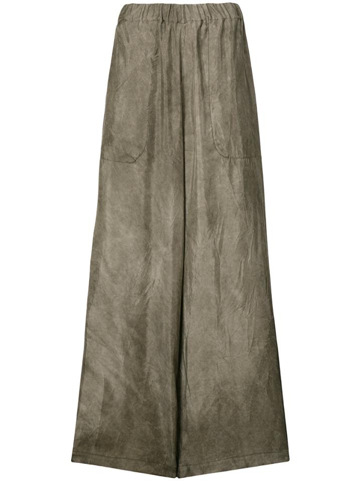 Uma Wang Crease Effect Palazzo Trousers - Grey