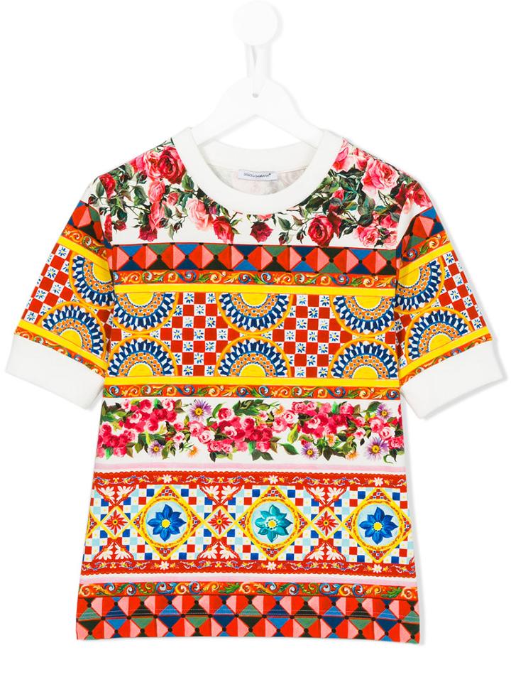 Dolce & Gabbana Kids Mambo Print T-shirt, Toddler Girl's, Size: 2 Yrs