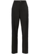 Loewe Wool Straight Leg Tailored Trousers - Black