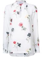 Equipment Floral Longsleeve Shirt - White