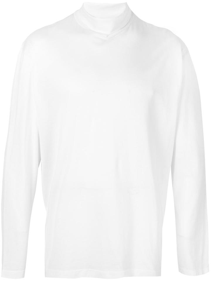 Sunspel Roll-neck Jumper - White