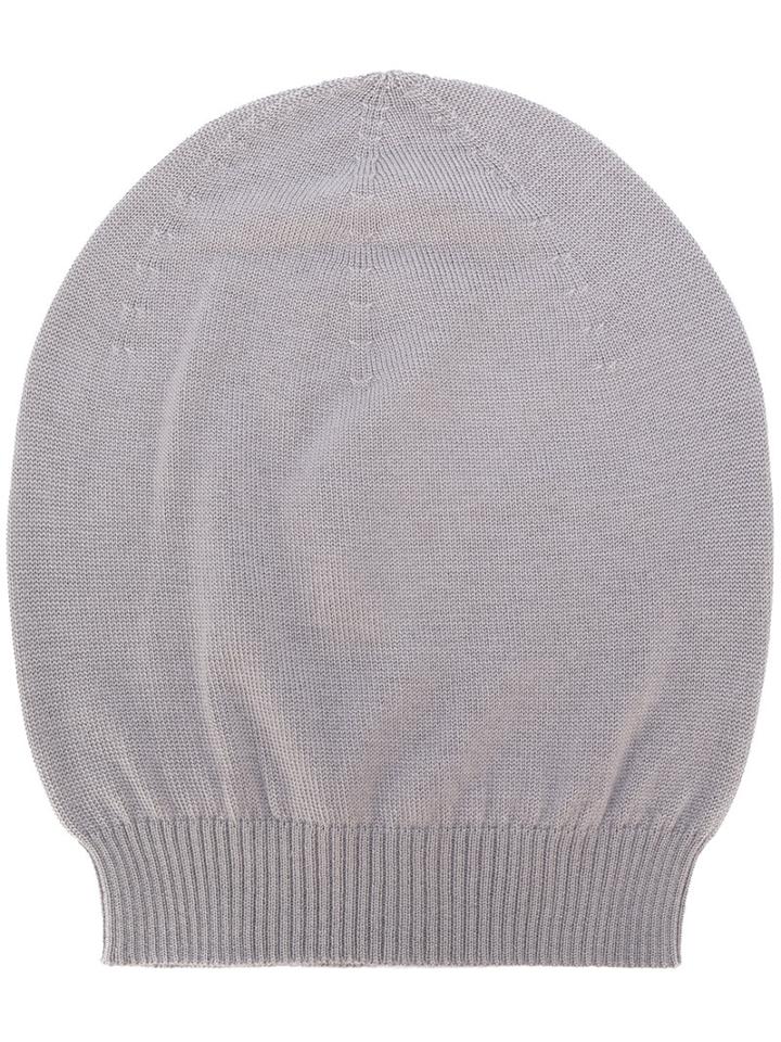 Rick Owens - Fitted Beanie - Men - Cashmere - One Size, Grey, Cashmere