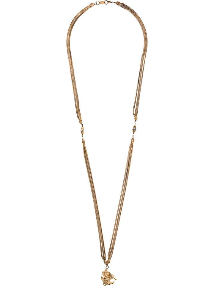 Chanel Pre-owned 1960s Pegasus Necklace - Gold