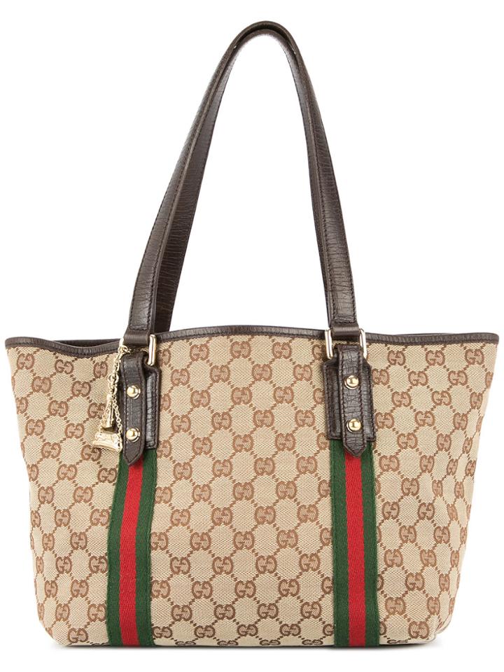 Gucci Vintage Webbing Line Shoulder Bag - Brown