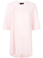 Simone Rocha Gathered Detail T-shirt - Pink & Purple