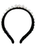 Miu Miu Headband With Pearl Embellishment - Black