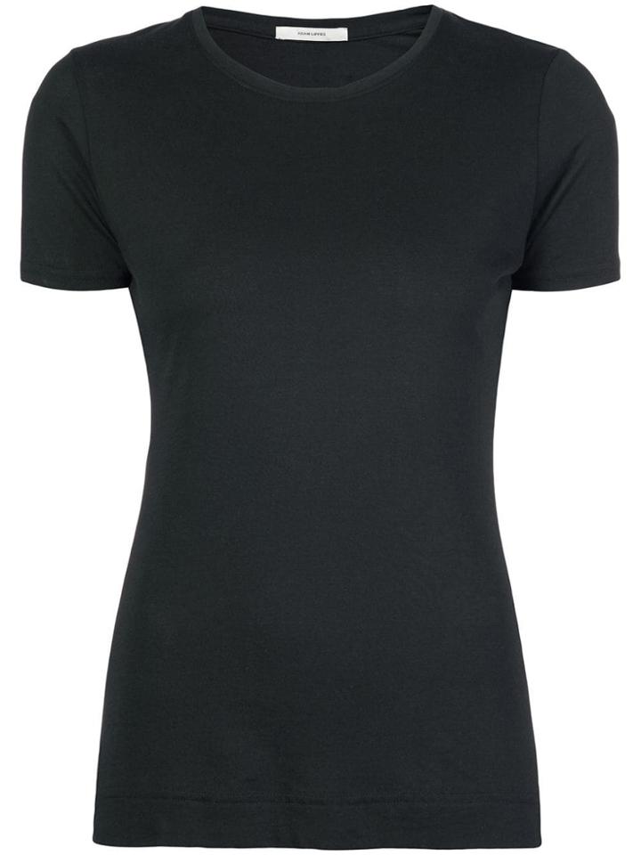 Adam Lippes Round Neck T-shirt - Black