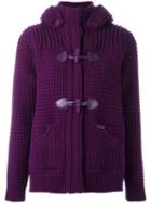 Bark Fur Hood Jacket, Women's, Size: Small, Pink/purple, Polyamide/wool