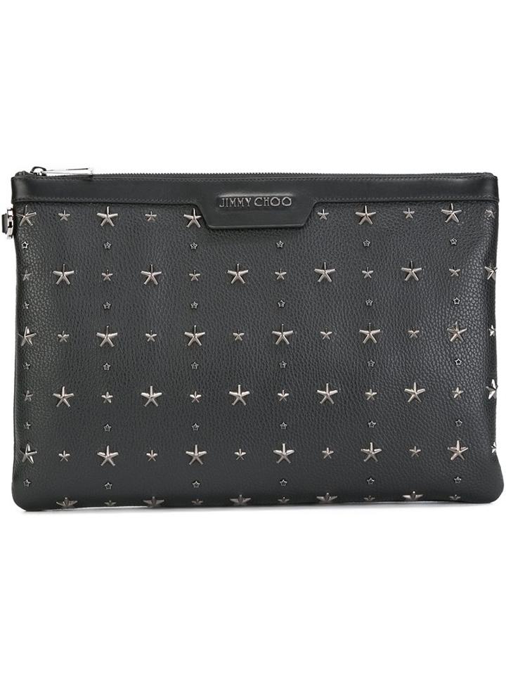 Jimmy Choo 'derek' Clutch, Men's, Black, Leather