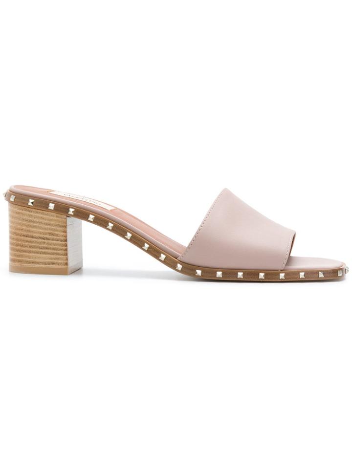 Valentino Valentino Garavani Rockstud Mules - Neutrals