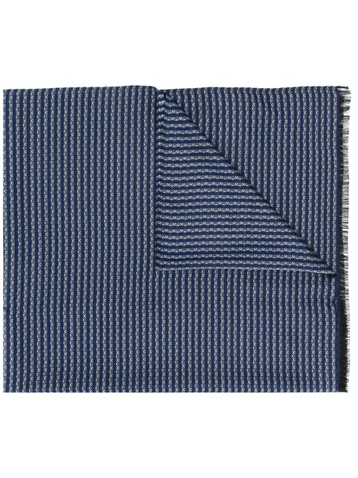Brioni Printed Scarf - Blue
