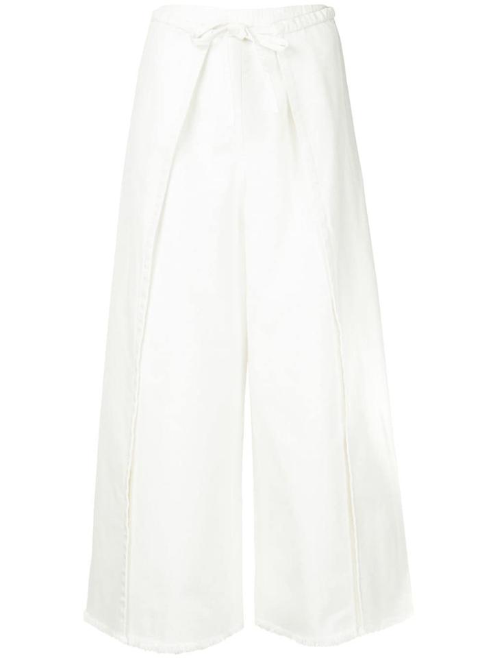 Frei Ea Wide Leg Skirt Jeans - White