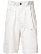 Ann Demeulemeester Mercator Shorts, Men's, Size: Small, White, Cotton/linen/flax