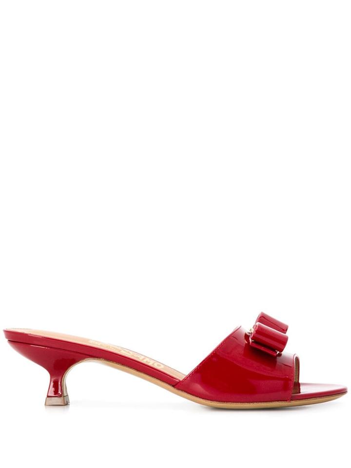 Salvatore Ferragamo Ginostra Mules - Red