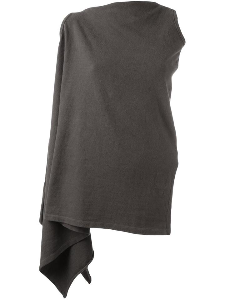 Rick Owens Drkshdw Draped Tank Top, Women's, Size: Medium, Brown, Cotton