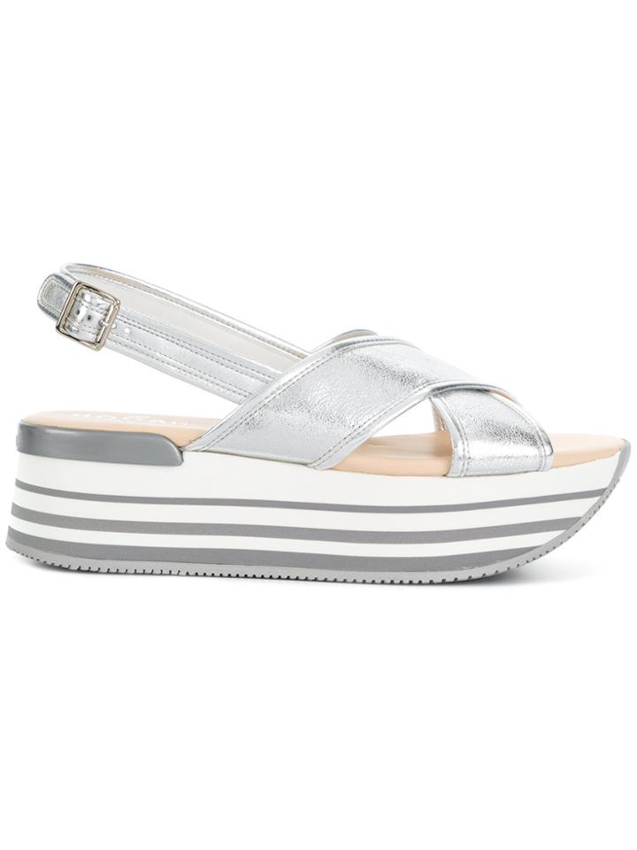 Hogan Platform Sandals - Grey