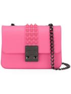 Designinverso 'amalfi' Studded Shoulder Bag, Pink/purple, Pvc