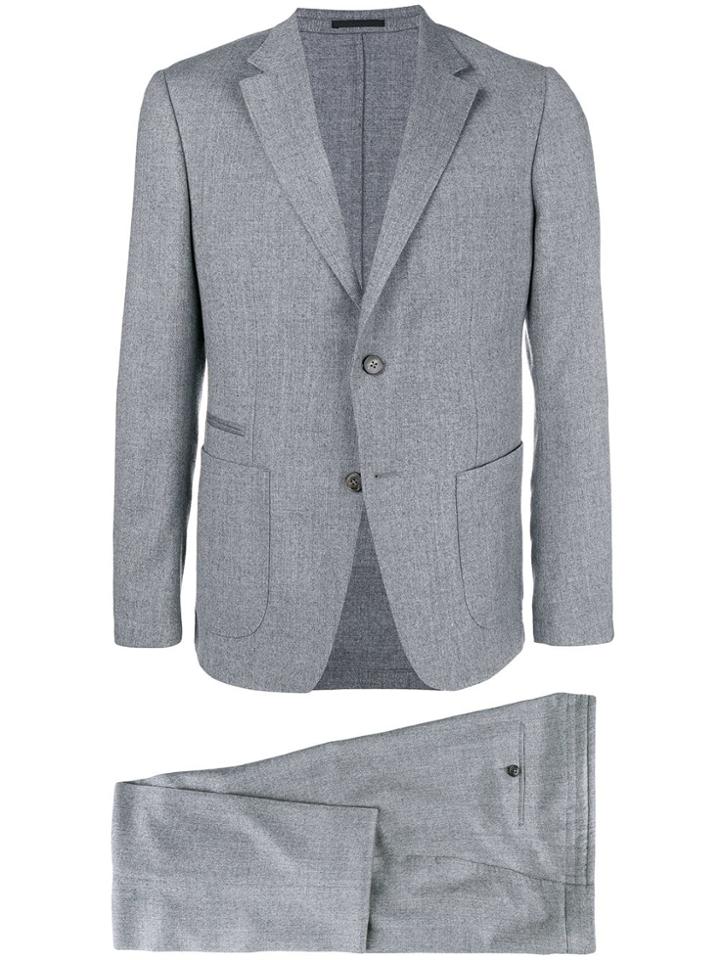 Z Zegna Two Piece Slim-fit Suit - Grey