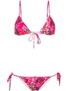 Etro Floral Print Bikini, Women's, Size: 38, Pink/purple, Nylon/spandex/elastane/polyamide