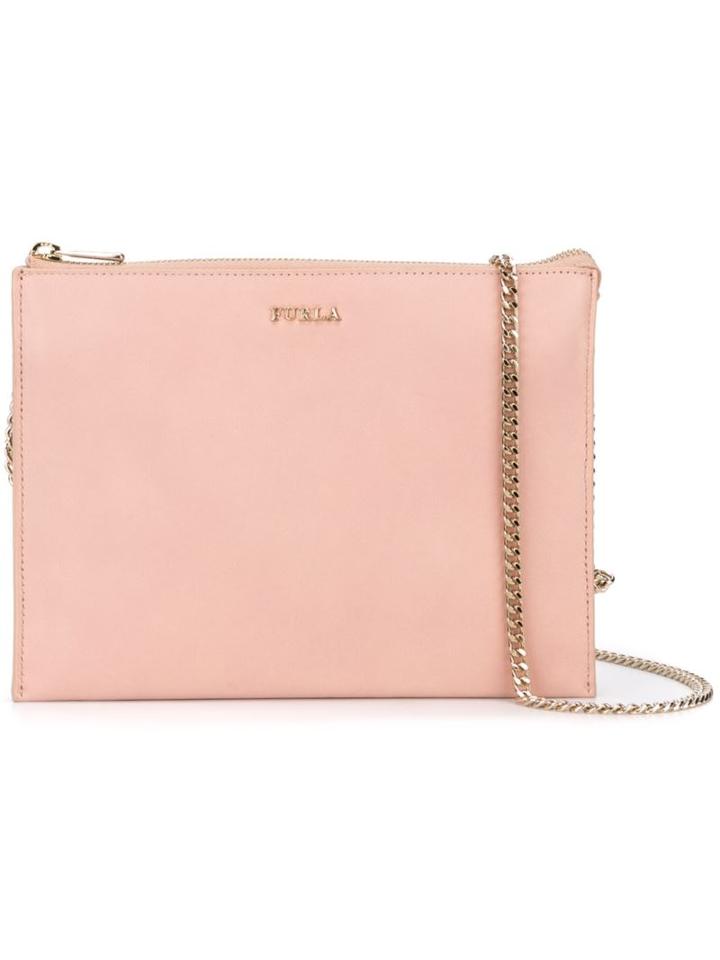 Furla Logo Plaque Crossbody Bag, Women's, Pink/purple