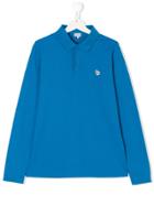 Paul Smith Junior Teen Long Sleeve Polo Shirt - Blue