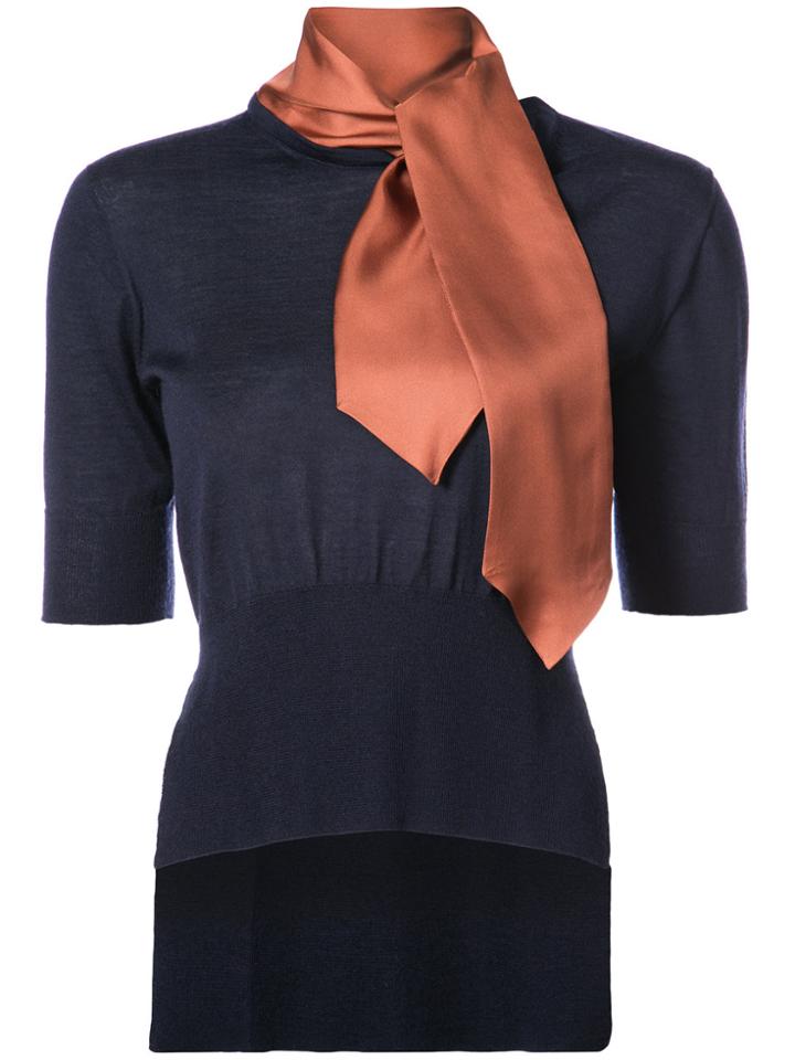 Marni Cashmere Scarf Sweater - Blue