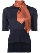 Marni Cashmere Scarf Sweater - Blue
