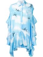 Natasha Zinko Could Print Kaftan Dress, Women's, Size: 42, Blue, Silk