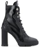 Baldinini Lace-up High Heel Boots - Black