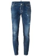 Dsquared2 Skinny Medium Waist Jeans, Women's, Size: 42, Blue, Cotton/spandex/elastane/polyester