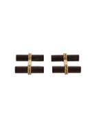 Van Cleef & Arpels Vintage Ebony 18 Kt Cufflinks - Wood/gold