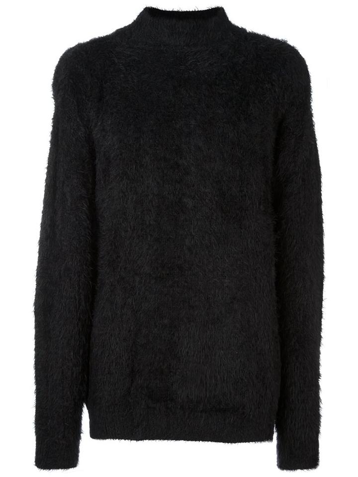 Faith Connexion Round Neck Textured Pullover, Men's, Size: Large, Black, Polyamide