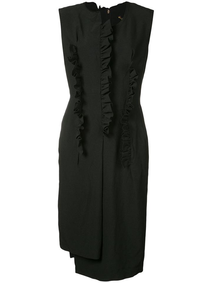Comme Des Garçons - Ruffle Shift Dress - Women - Polyester - M, Black, Polyester