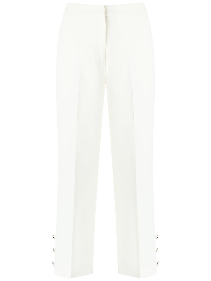 Egrey - Cropped Tailored Trousers - Women - Acetate/viscose - 36, Women's, White, Acetate/viscose
