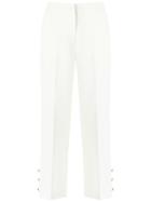 Egrey - Cropped Tailored Trousers - Women - Acetate/viscose - 36, Women's, White, Acetate/viscose